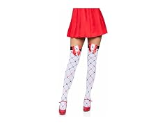 Leg Avenue Women's Woven Diamond Card Suit Thighs