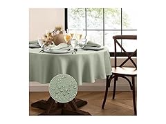 Laurel Solid Texture 70-In Round Tablecloth