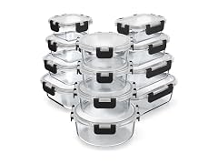 Bakken Borosilicate Glass Food Storage Containers Black