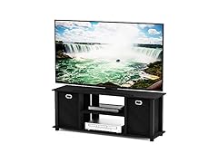 Furinno Econ Entertainment Center, Black/Black