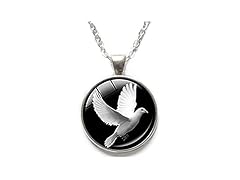 Antong White Doves Silver plated pendant