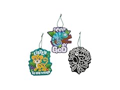 Jungle VBS Magic Color Scratch Ornaments - 24 Piece