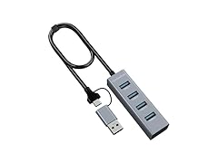 4-Port USB 3.0 Hub Aluminum USB Port Extender