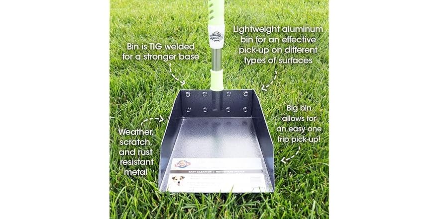 Metal Poop Spotty Aluminum Telescoping Pooper Scooper