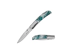 8" Folding Knife Green Acrylic