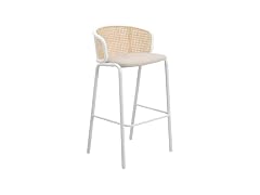 Leisuremod Ervilla Bar Stools w/White Steel