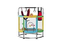 Trampoline with Anti-Rollover Round Bottom