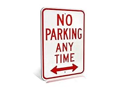 No Parking Anytime Aluminum Metal Sign