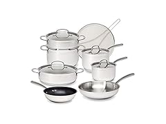 Goodful 12-Piece Classic Stainless Steel Cookware Set 