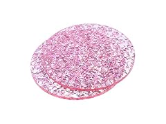 Hemoton 2pcs Glitter Acrylic Drink Coasters (Pink)
