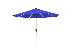 ABCCANOPY Durable Solar Led Patio Umbrellas 9FT (Blue)