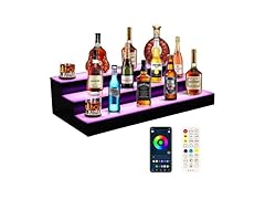 Dollate 3 Tier 30 Inch LED Lighted Liquor Bottle Display