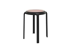 LeisureMod Round Plastic Dining Stool