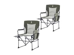 EVER ADVANCED Green Camping Chair 2 Pack