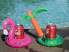 Flamingo & Palm Tree Drink Float S/2