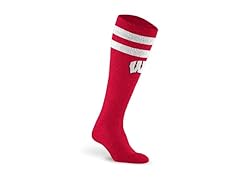 For Bare Feet NFL Feather Compression Stripe, WISCONSIN BADGERS