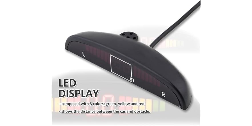 Zone Tech PS0001 Car Parking Sensors LED display Black