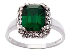 Swarovski Crystal Emerald Emerlad Cut Ring