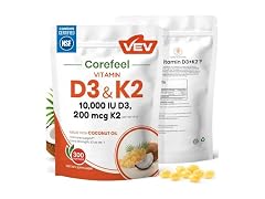 VEV Vitamin D3 K2 Softgels