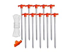 ABCCANOPY 11 Inch Tent Stakes 10 Pcs Non