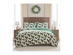 Hallmark - King Quilt, 3-Piece Holiday Quilt Set