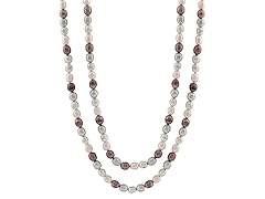 Splendid Pearls Endless Multicolored Pearl 64" Necklace