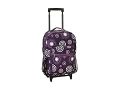 Rockland Double Handle Rolling Backpack, Purple Pearl