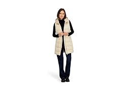 Reebok Women Long Puffer Vest w/ Hood
