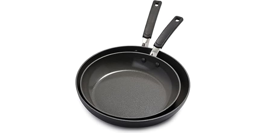 GreenPan Levels Stackable Hard Anodized Frying Pan Set