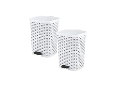 Superio 3 Gal Step-On Trash Can White 2