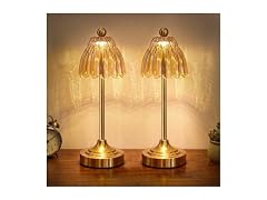 YJXGDIL Cordless Glass Table Lamp