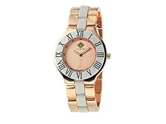 Louis Richard Ladies Rivoli Strap, Rose Gold/White