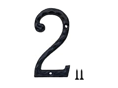 YICC 5.6 Inch Hammered Cast Iron House Number