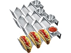Taco Holder with Sauce Cups