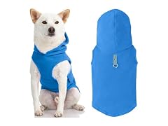 Gooby Fleece Vest Hoodie Dog Sweater, Blue, X-Large