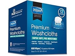 12Pk Inspire Adult Wet Wipes 50ct