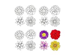 Fun Express Printed Acetate Flower Coloring Sheets - 24 Pc