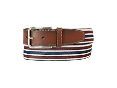 Nautica Mens Belt Navy Red (S)