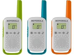 (NEW) 3-PACK Motorola T110TP Talkabout 2-Way Walkie Talkie Radios