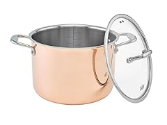 Copper Tri-Ply Covered Stockpot, 8 Qt.