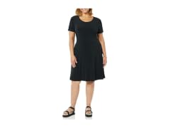 Amazon Essentials Women's Gathered Crew Neck Dress