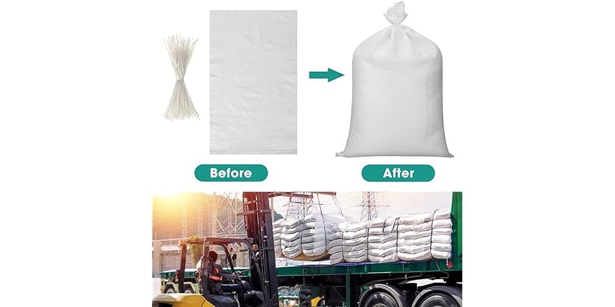 25 Sand Bag White Empty Sandbags Grain Heavy Duty Shipping