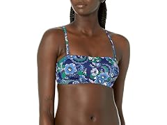 Amazon Essentials Women's Bandeau Swim Top Blue