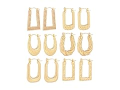 Gold Plated Chunky Hoop Earrings