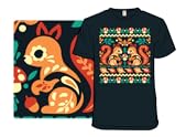 Folk Squirrells Ugly Autumn Sweater