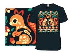 Folk Squirrells Ugly Autumn Sweater