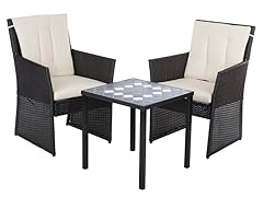 Wicker 3pc Bistro Set