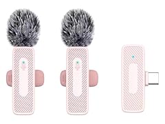 IEKK 2 pcs Wireless Lavalier Microphone