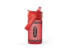 CamelBak Crayola Flip Straw Bottle, 14oz, Cherry Red