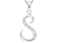 Diamond Alphabet Pendant - S